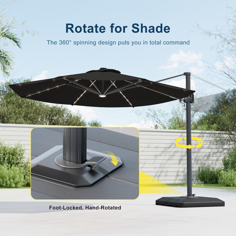 Outdoor 10FT LED Patio umbrella for Garden