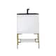 Option Champagne Brass Base, Charcoal Black Top