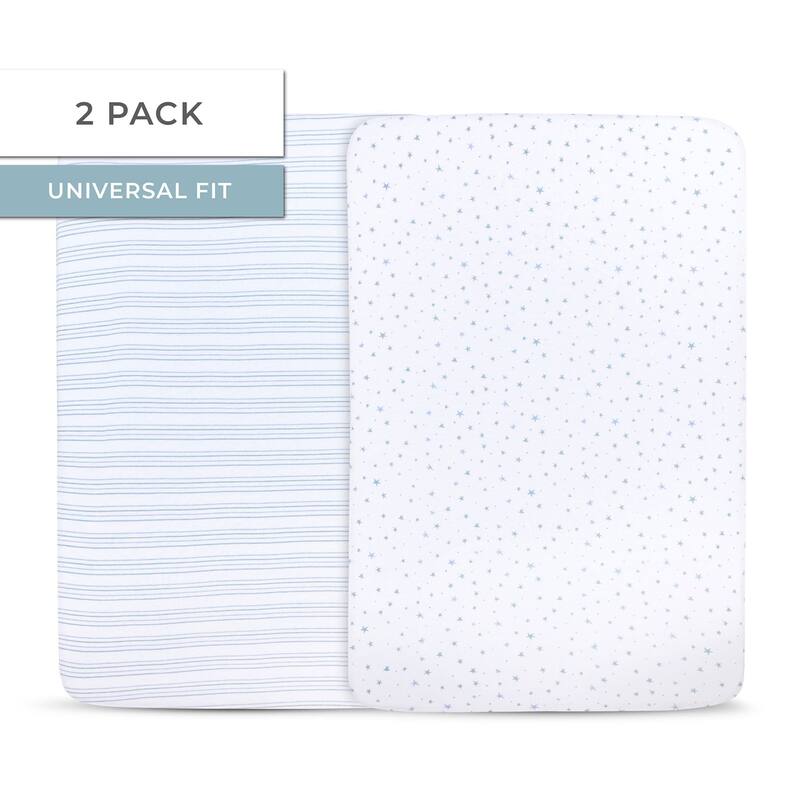 Ely's & Co. Baby Fitted Crib Sheet Set - 2 Pack - 28" x 52"