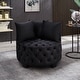 preview thumbnail 1 of 14, Contemporary Upholstered Tufted Leisure Chair Accent Chair Black