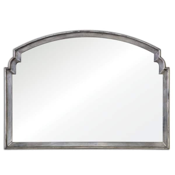 slide 2 of 2, Uttermost Via Della Rustic Antique 42" Wide Wall Mirror Antiqued Silver Leaf