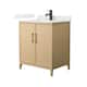 Option White Oak, Black Trim, Giotto Quartz Top