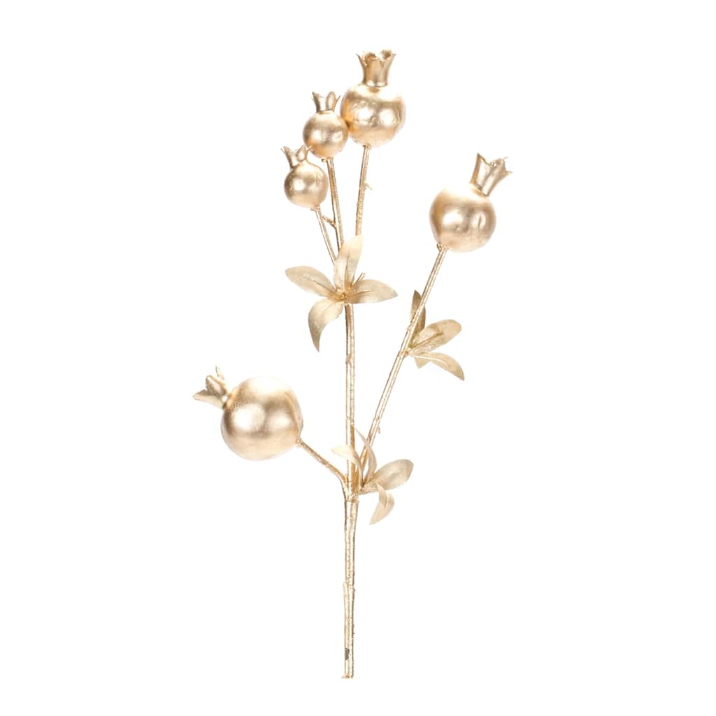 Berry Twig Spray (Set of 6) - Gold