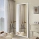 preview thumbnail 11 of 21, 71''×31'' Silver Full-Length LED Mirror with Imitation Wood Frame and Hooks, for Bedroom, Living Room, Bathroom