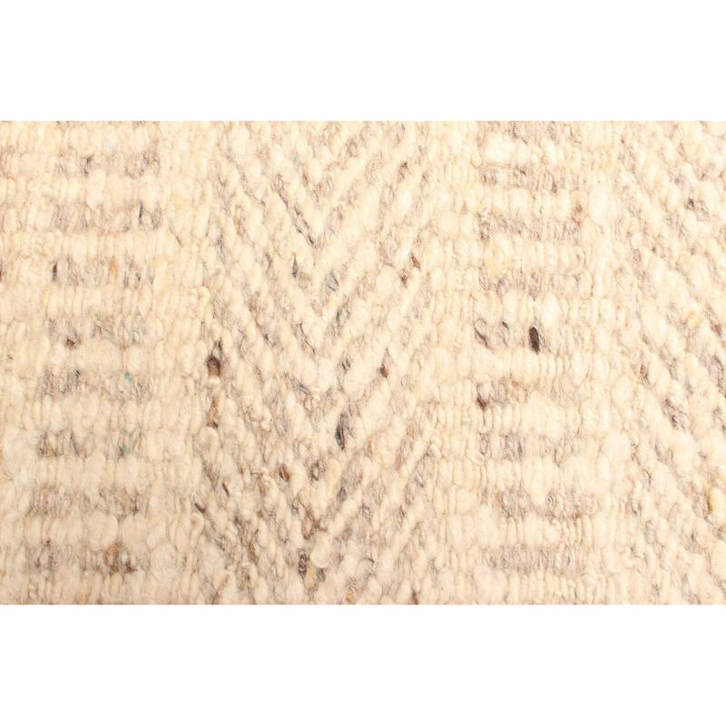 ECARPETGALLERY Braid weave Sienna Beige Wool Rug - 5'1 x 7'7