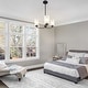 preview thumbnail 7 of 24, LNC Celes Modern 3-Light Wheel Chandelier with Forsted Glass Shade