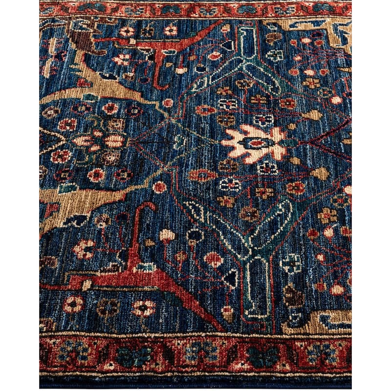 Serapi One-of-a-Kind Hand-Knotted Runner Rug - Blue, 2' 8" x 10' 4" - 2' 8" x 10' 4"
