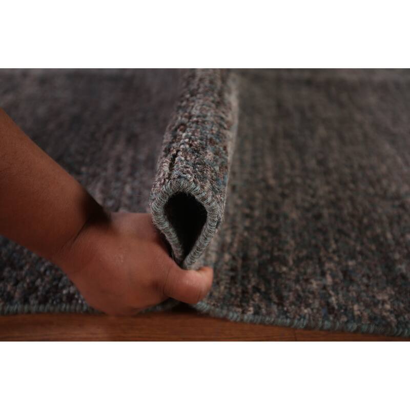 Gabbeh Modern Area Rug Hand-Knotted Wool Carpet - 9'0" X 12'3"