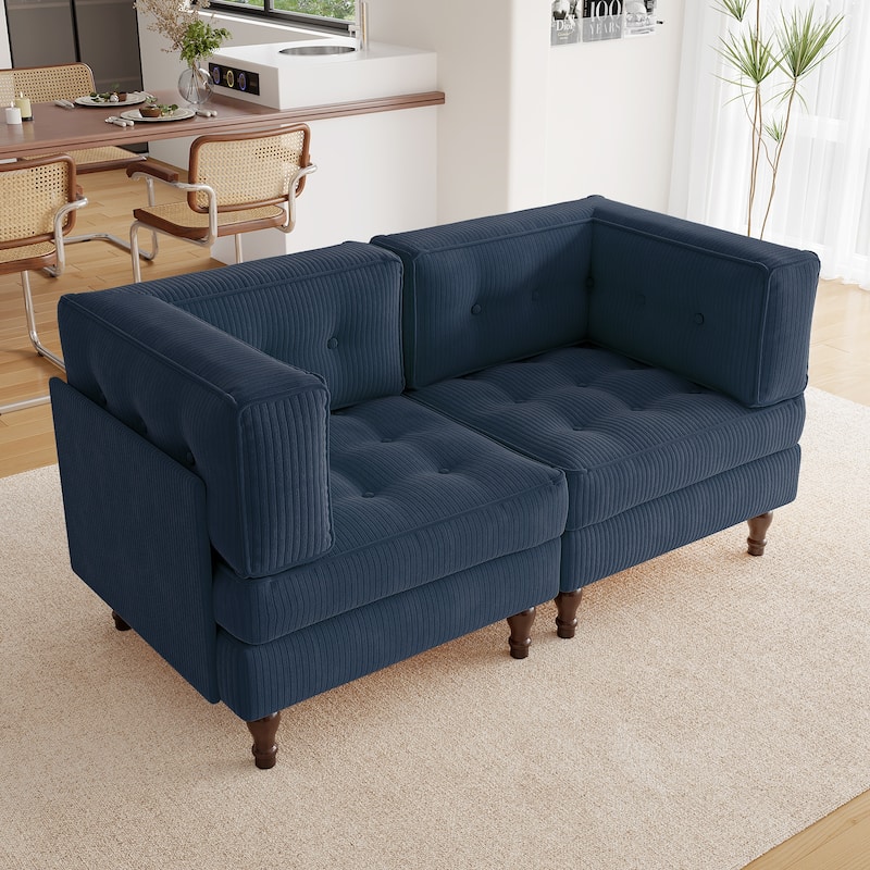 Madison Oversized Upholstered Corduroy Modular Sectional Sofa