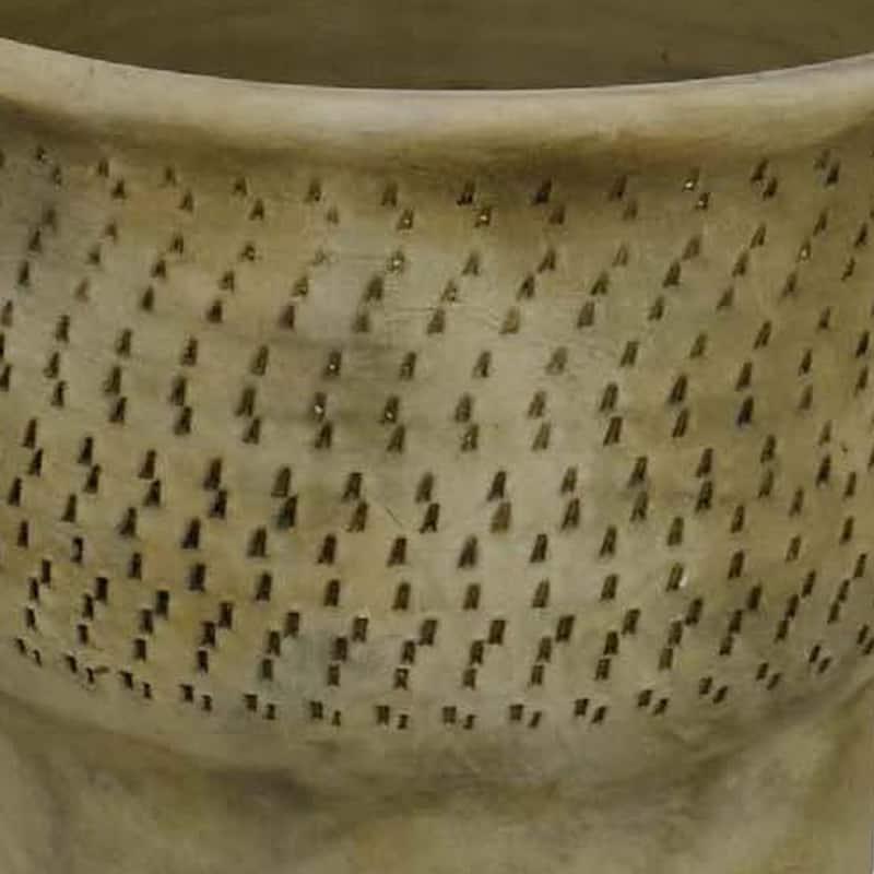 Weathered Terracotta Indoor-Outdoor Planter Flared Rim Tapered Base