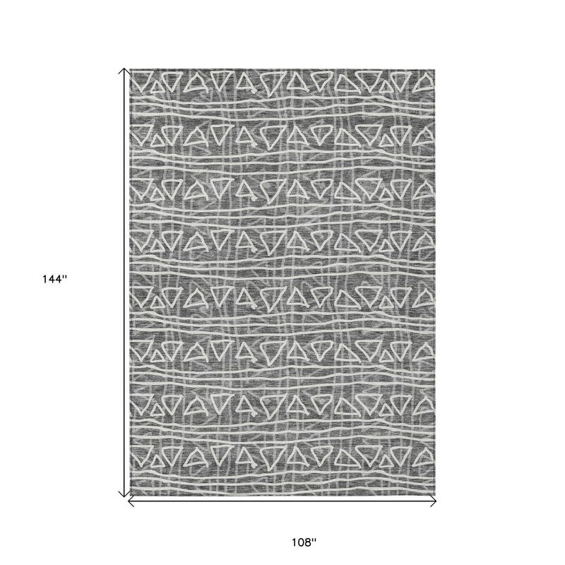 HomeRoots Geometric Transitional Rectangle Outdoor Rug