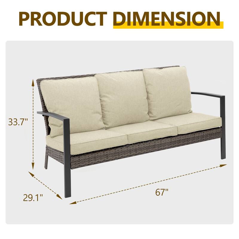 Outdoor Seating Group with Cushions and Table