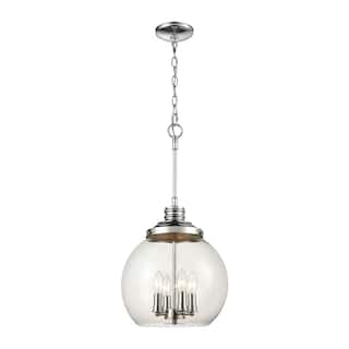 Elk Home Chandra Polished Chrome With Clear Glass 4 Light Pendant