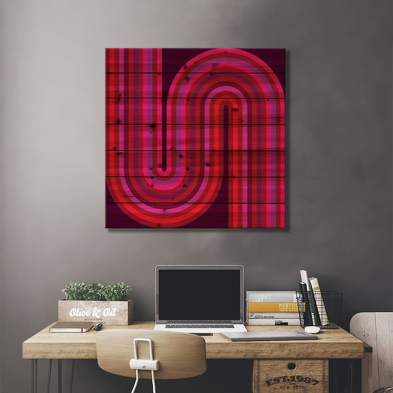 Flow Hot I Print On Wood by Greg Mably - Multi-Color
