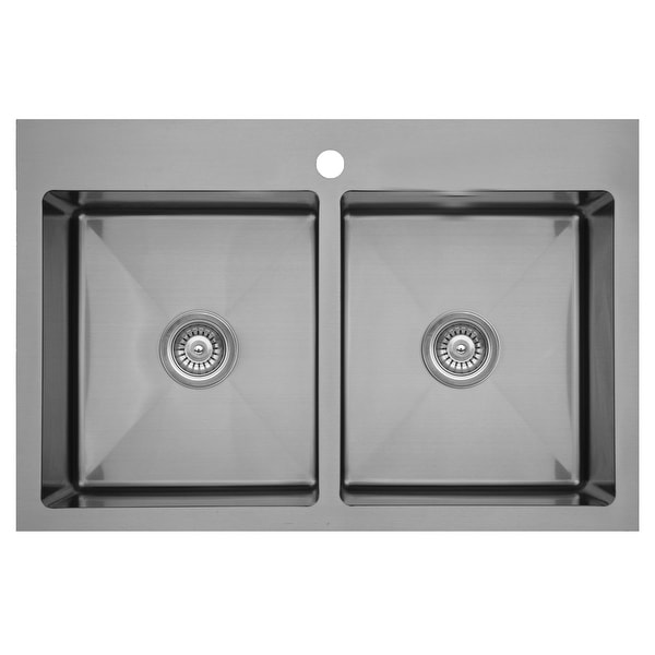 Karran Stainless Steel Top Mount for all materials Double equal bowl. Opens flyout.