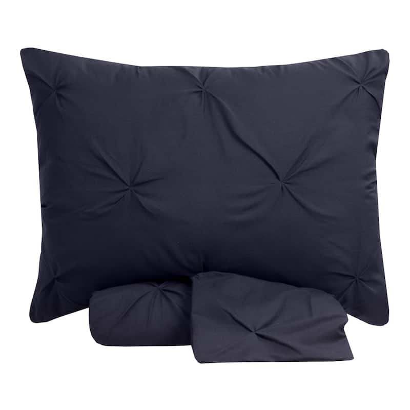Luxury 3-piece Pinch Pleat Duvet Cover and Sham Set