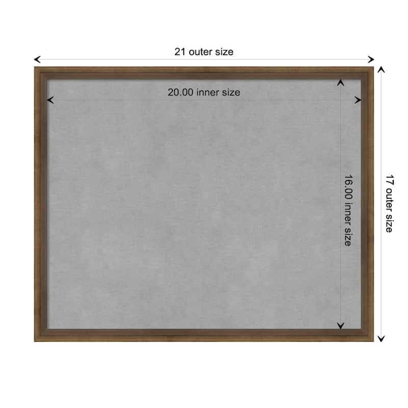 Amanti Art Lucie Light Bronze Framed Magnetic Board - Board Size 20x16
