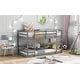preview thumbnail 10 of 18, Elegance Design Twin Over Twin Bunk Bed with Ladder