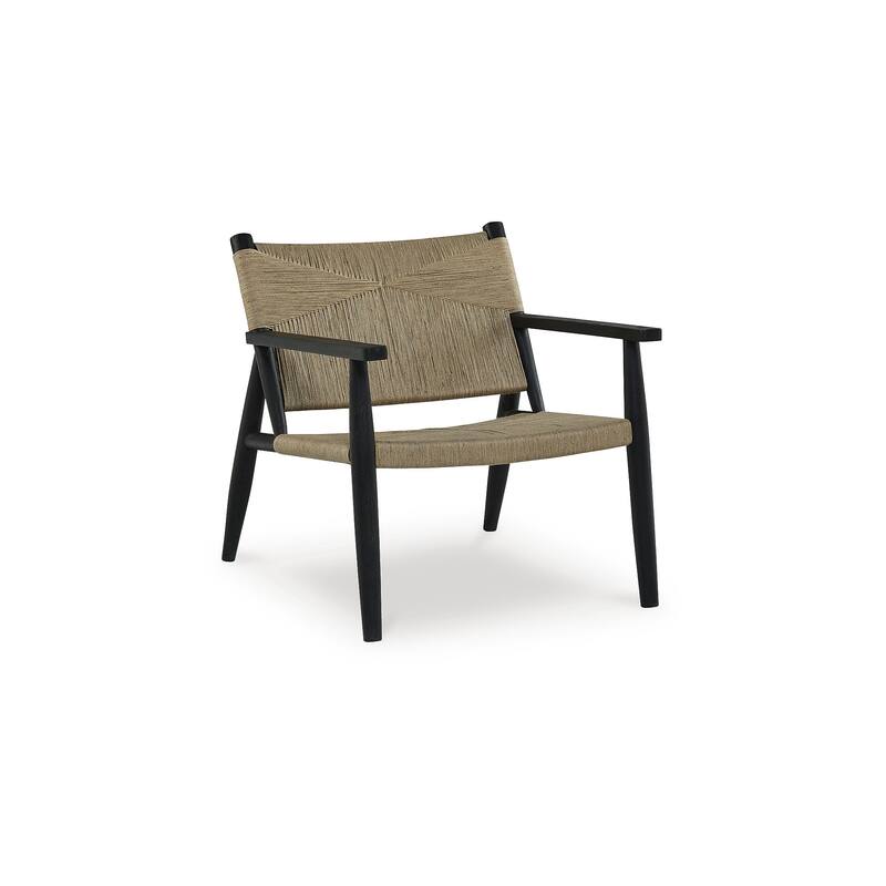 Signature Design by Ashley Halfmore Black/Natural Accent Chair - 27.13" W x 32.25" D x 30.38" H