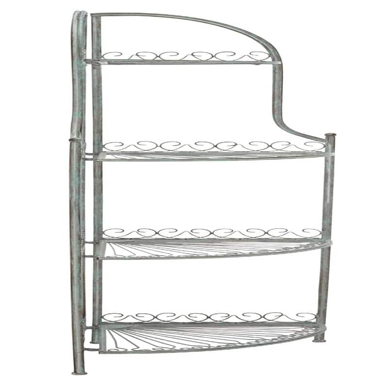 4-Tier Corner Shelf - 13.8"D x 13.8"W x 59.8"H
