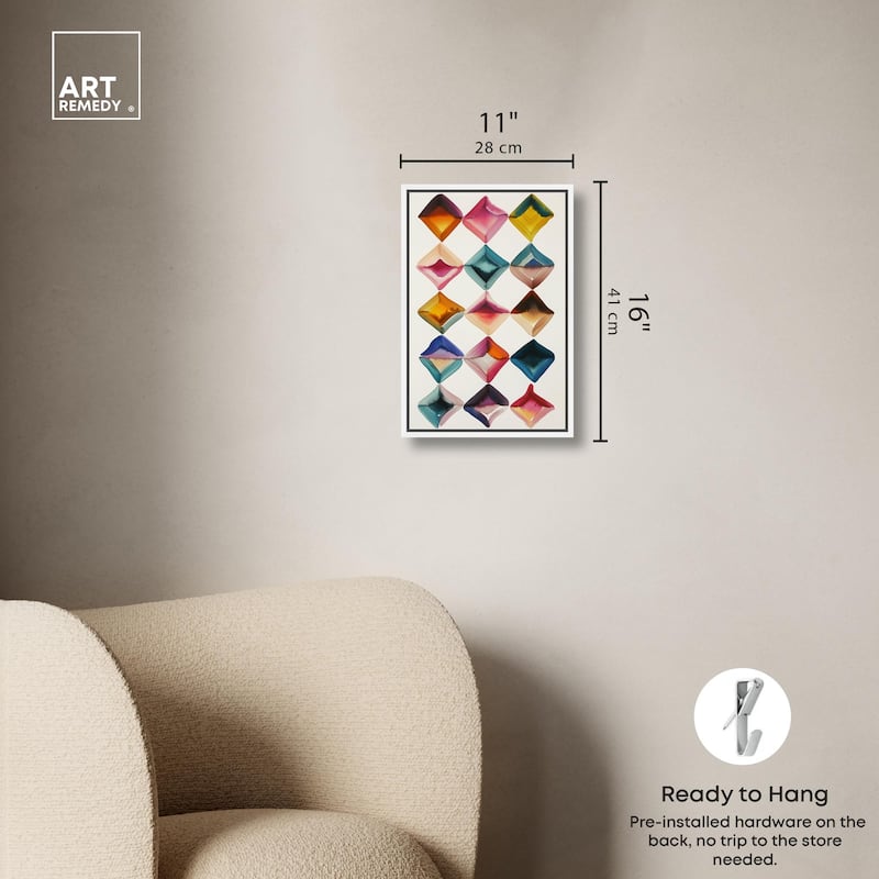 Diamond Grid Canvas by Art Remedy