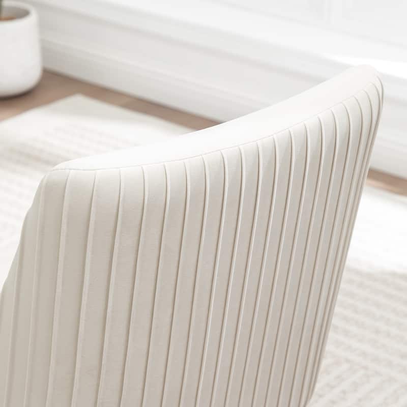 SEYNAR Modern Velvet 360 Degree Swivel Armless Dining chair Set of 6