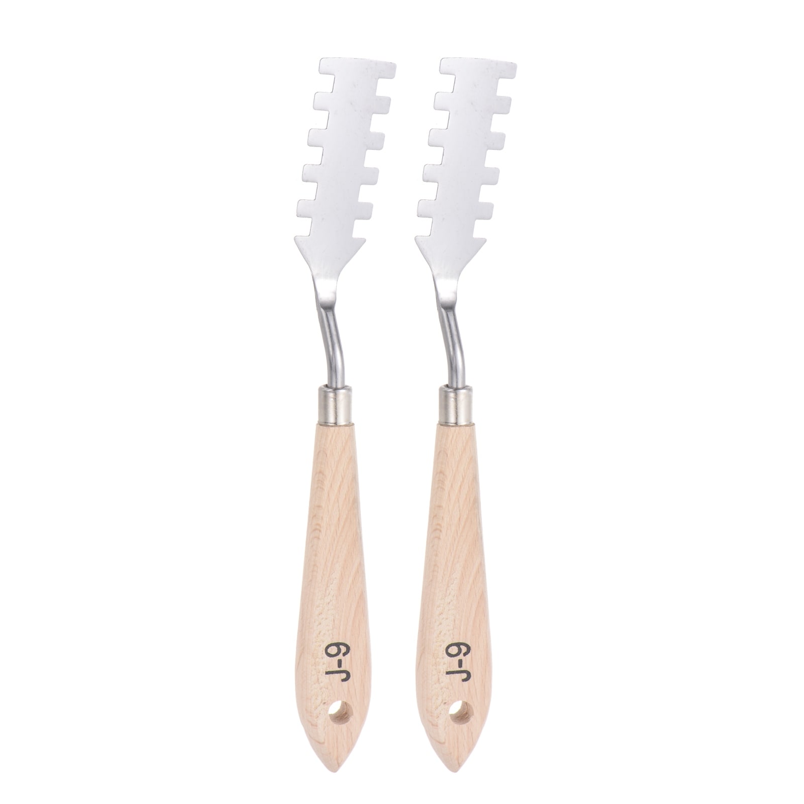 2Pcs Stainless Steel Palette Painting Knife Spatula Scraper Blade