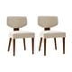 preview thumbnail 2 of 40, HULALA HOME Hipolito Mid Century Modern Ergonomic Dining Chair with Solid Wood Legs Set of 2
