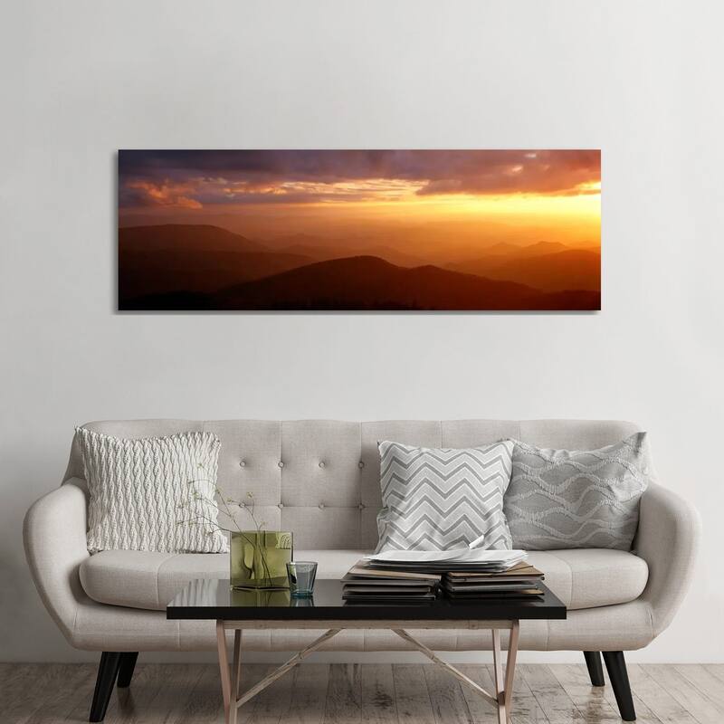 iCanvas "MountainsSunset, Blue Ridge Parkway, Great Smoky Mountains, North Carolina, USA" by Panoramic Images Canvas Print