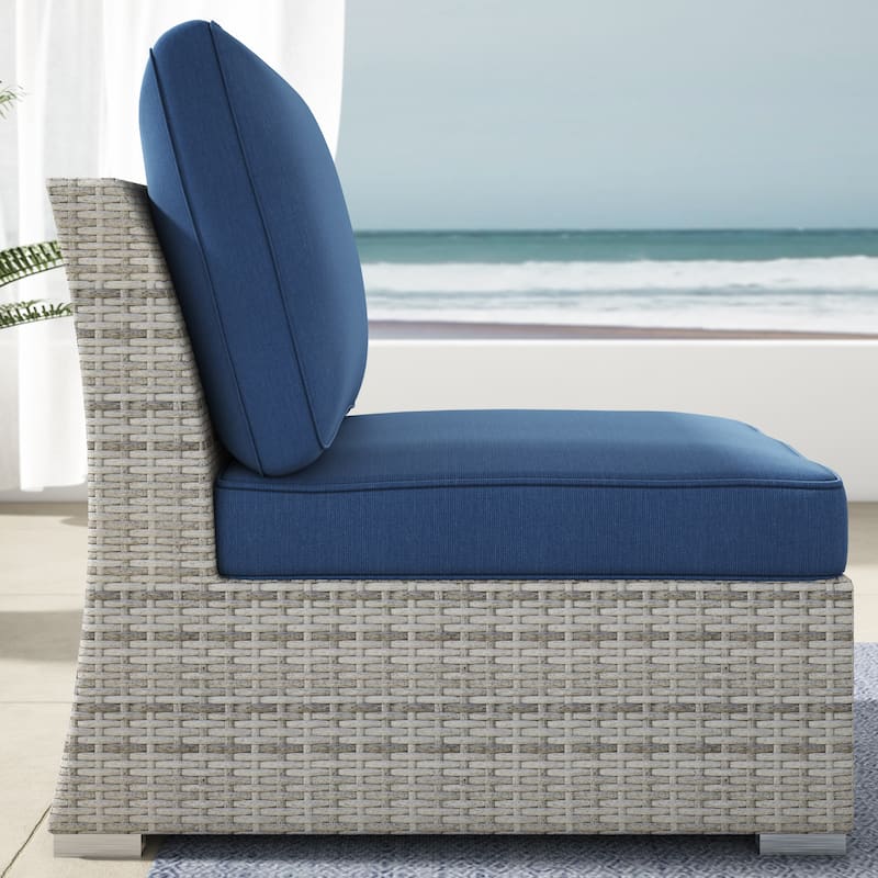 Corvus 8-piece Aluminum Wicker Patio Sectional Conversation Set