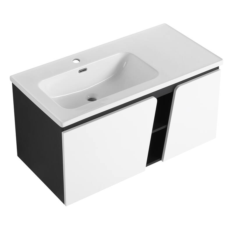 Topcraft Wall-Mounted Bathroom Vanity With Sink