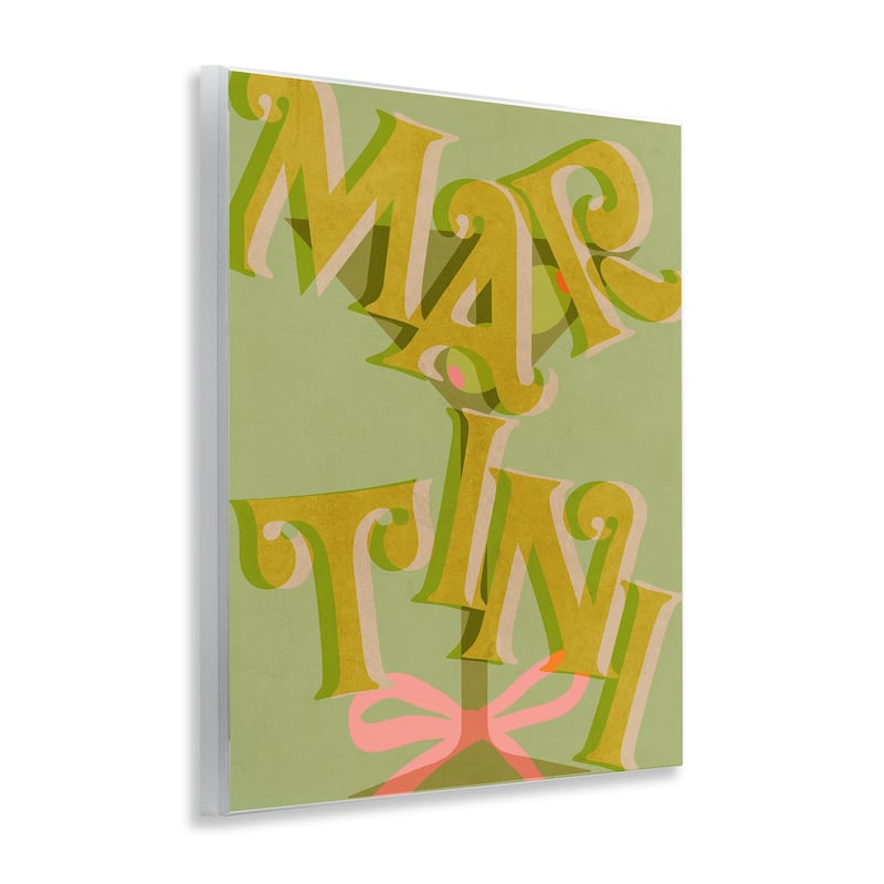 Stupell Classic Retro Martini Wall Plaque Art Design By Lil' Rue