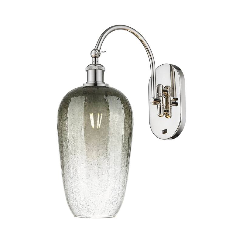 Innovations Lighting Endless Possibilities Ballston - Brookhaven Flute - 1 Light 7" Swiveling Sconce - Slate/Polished Nickel