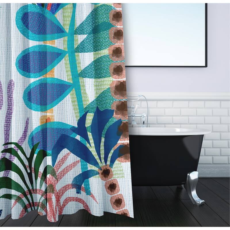 Tropical Jungle, Floral Print Shower Curtain