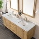preview thumbnail 15 of 37, James Martin Vanities Laurent 72" Double Vanity, Light Natural Oak