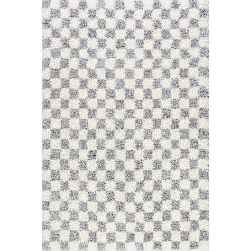 Nuloom Adelaide Mid-Century Checkered Shag Area Rug