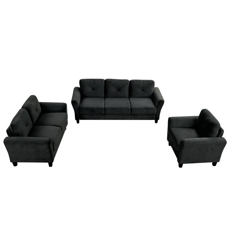 Roomfitters Comfortable Modern Sectional Sofa Couch Set 1+2+3 for Living Room, Bedroom or Office