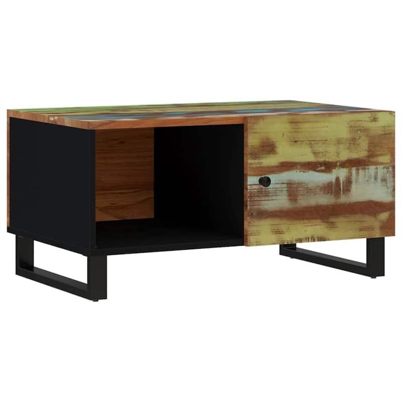 vidaXL Coffee Table 31.5"x19.7"x15.7" Solid Wood Mango&Engineered Wood