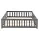 preview thumbnail 4 of 29, Solid Wood Platform Bed Frame with Fence，Queen/Full/Twin Size