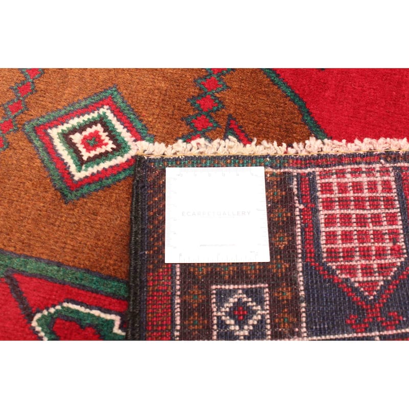 ECARPETGALLERY Hand-knotted Teimani Red Wool Rug - 2'11 x 4'8