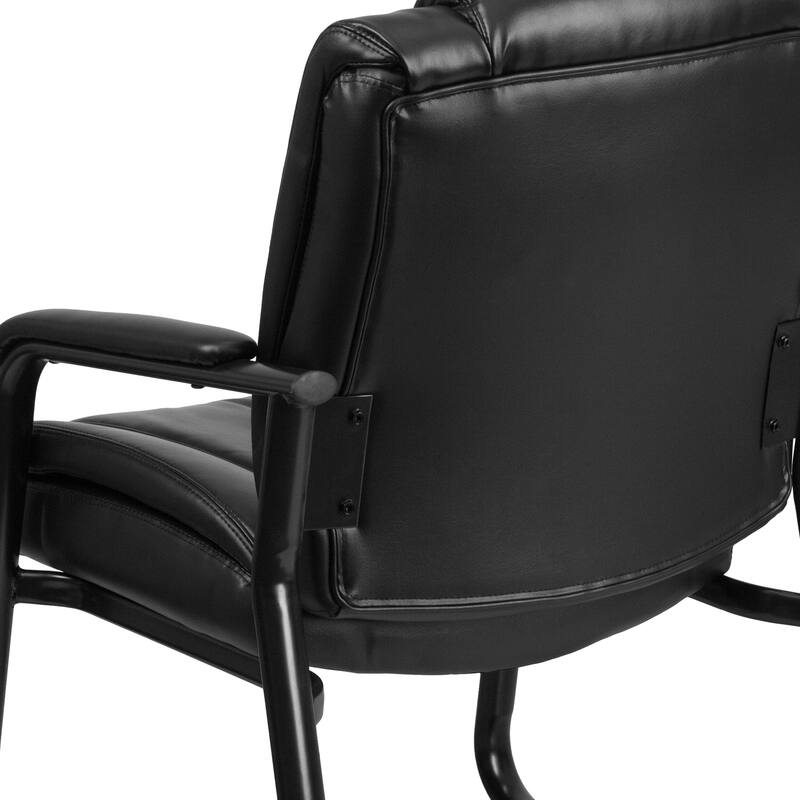 Big & Tall 500 lb. Rated LeatherSoft Tufted Executive Chair - Sled Base
