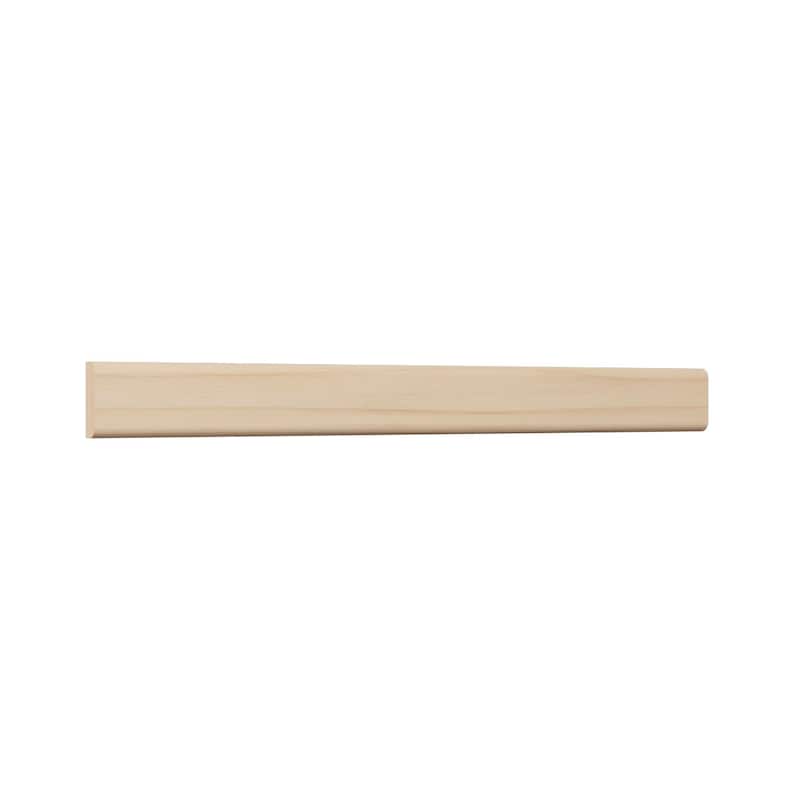 WM142: 1/4-in D x 3/4-in W x 96-in L Americraft Solid Hardwood Stain Grade Flat Screen Moulding