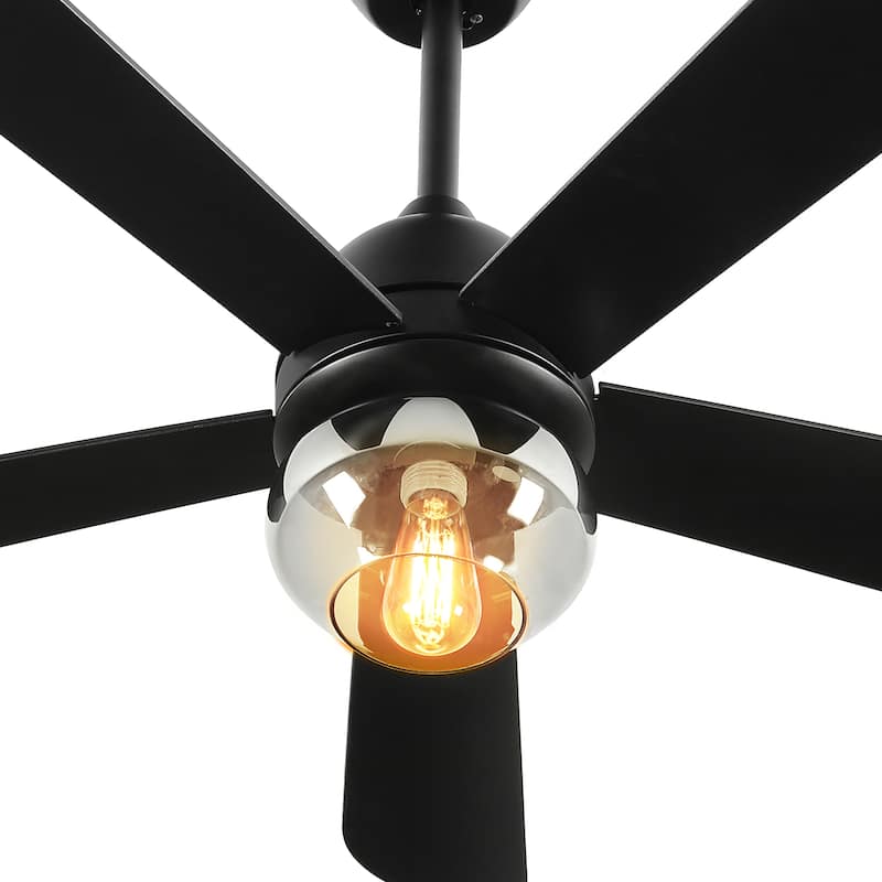 Moasis 42 to 52 Inch Ceiling Fan with Glass Light Shade and Remote Control