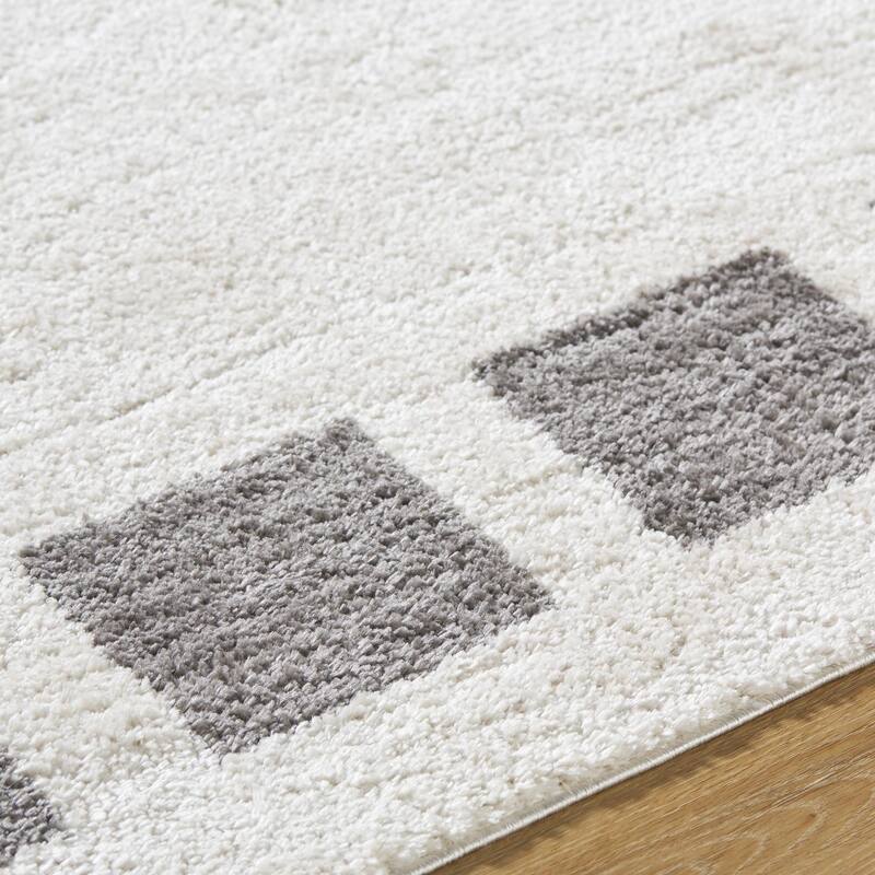 Livabliss Fossay Shag Modern & Contemporary Checkered Washable Area Rug