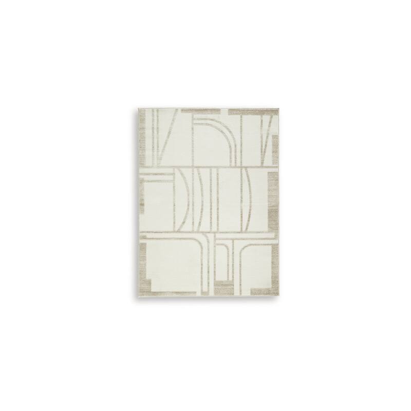 Signature Design by Ashley Farongrove Beige/White Area Rug