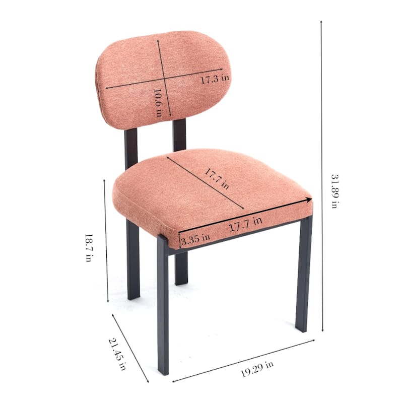 KISRAIS Modern Upholstered Dining Chair, Set of 2