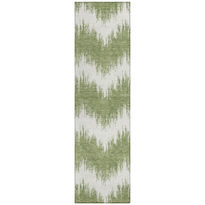 Machine Washable Indoor/ Outdoor Chantille Modern Chevron Rug