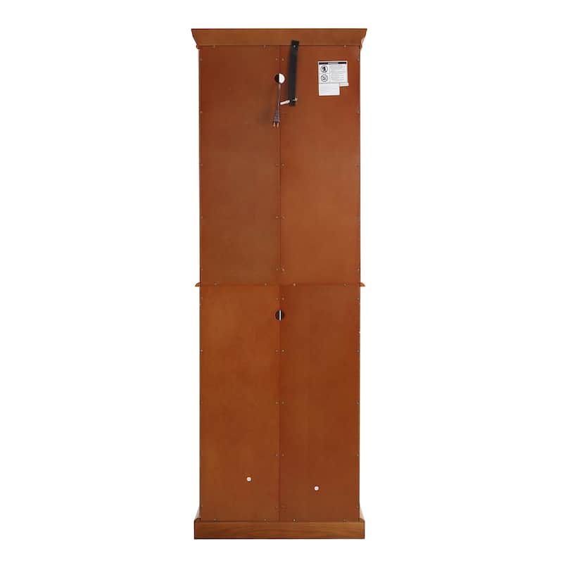 6 Tier Lighted Curio Diapaly Cabinet with Adjustable Shelves