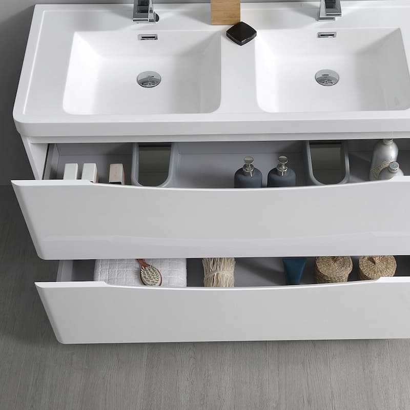 Fresca Tuscany 48" Free Standing Double Basin Vanity Set with Acrylic