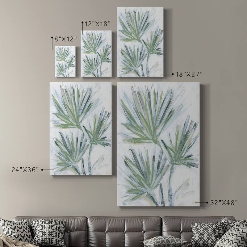 Palm Frond Fresco II Premium Gallery Wrapped Canvas - Ready to Hang